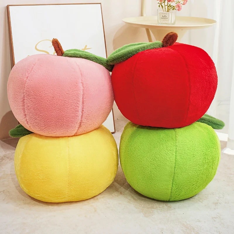 Manzana Roja Grande Realista de Peluche, 10-16" | 25-40 centímetros