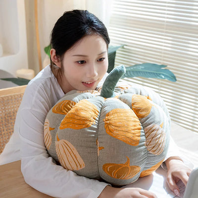 Pumpkin Throw Pillow – Plush Cotton Fluffy Soft Cozy Home Decor