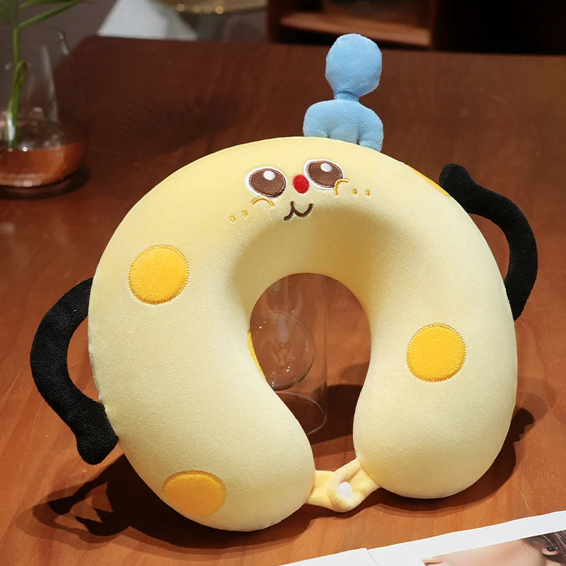 Plush U-Shaped Neck Pillow with Box – Kids & Adults Travel Pillow