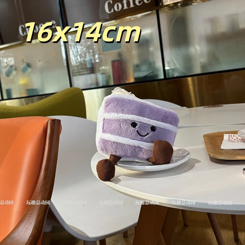 Kawaii Taro Tea & Cake Plush Set | Stuffed Teapot, Cup & Cake Toys, 8\" | 20 cm