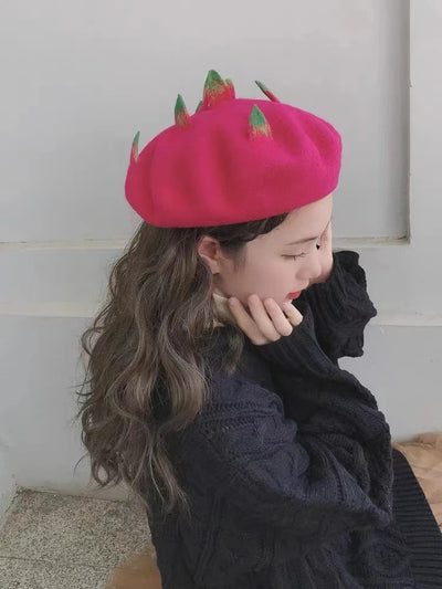 Handmade Wool Felt Floral / Fruit Hat | Cherry Blossom & Flower Crown