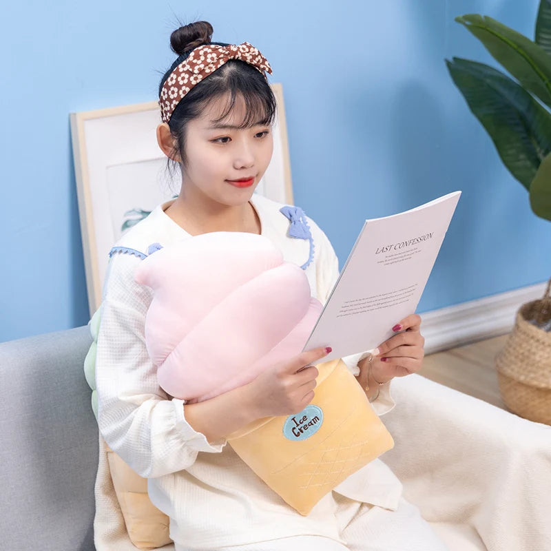 Cornet de crème glacée en peluche, 20" | 50 cm