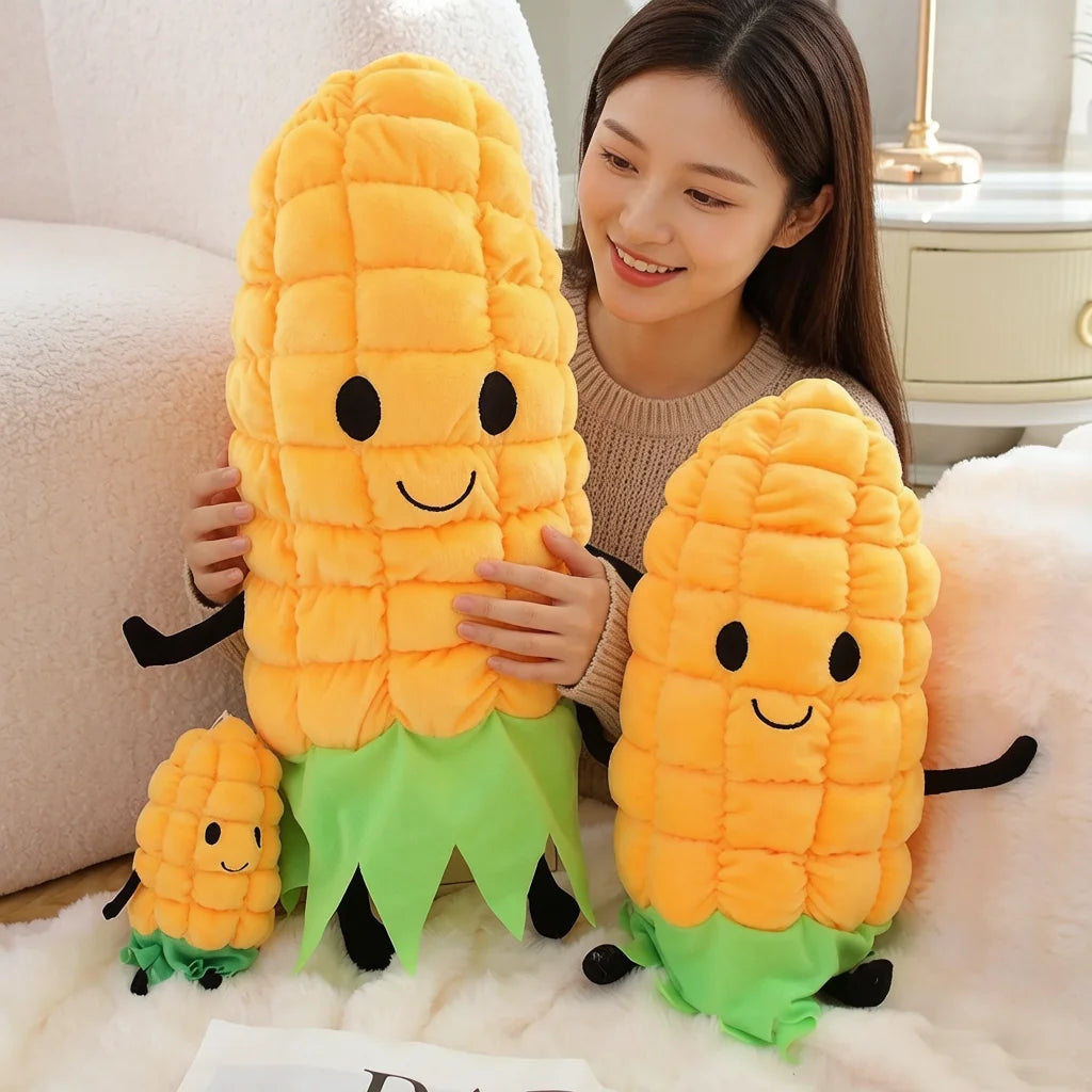 Kawaii Vegetable Plush Pillows – Corn, Carrot, Pumpkin & More, 8-35" | 20-90 cm