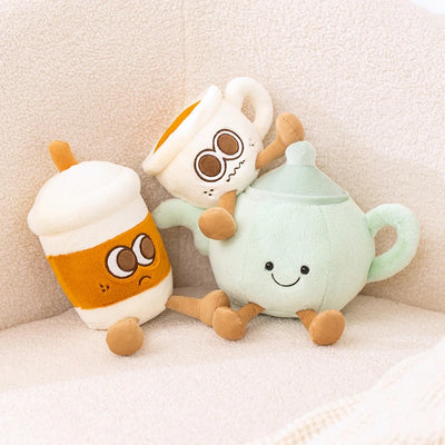 Ensemble de thé de l'après-midi en peluche ☕️ – Théière, tasse à thé et tasse à café