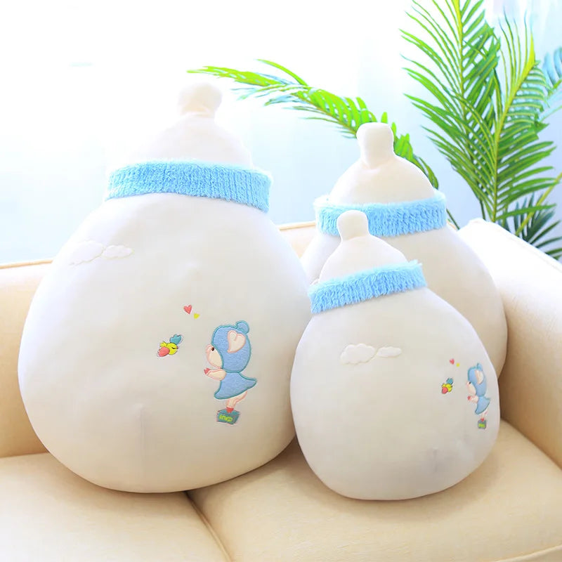 Plush Feeding Bottle Pillow Toy – Kawaii Baby Soother Novelty Gift