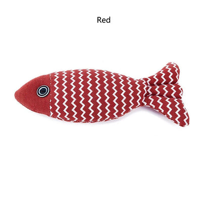 Plushie Fish Cat Catnip Toy, Three Colors, 7" | 19 cm