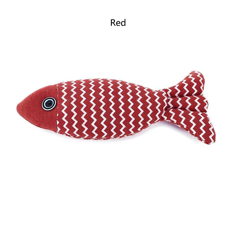 Plushie Fish Cat Catnip Toy, Three Colors, 7" | 19 cm