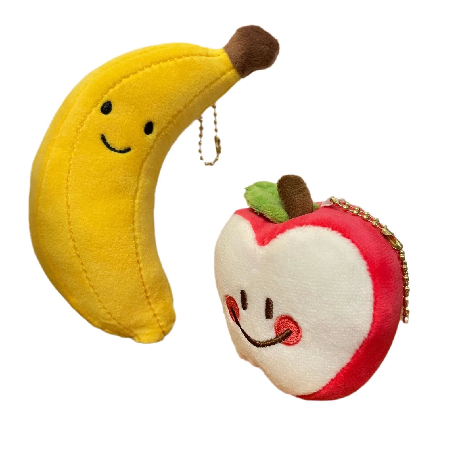 Mini Fruit Plush Toy Keychains – Banana, Apple & More, 4" | 10 cm