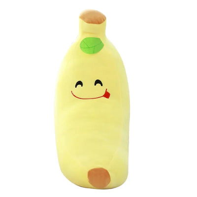 Smiling Face Banana Plush Pillow, 16-31" | 40-80 cm