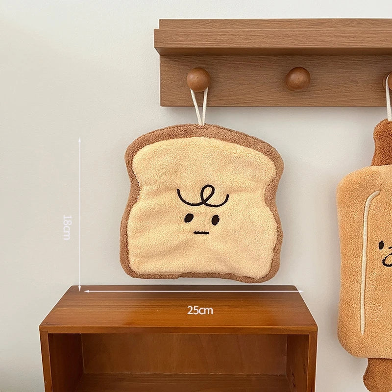Kawaii Food Hand Towel – Soft Absorbent Kitchen Hanging Cloth