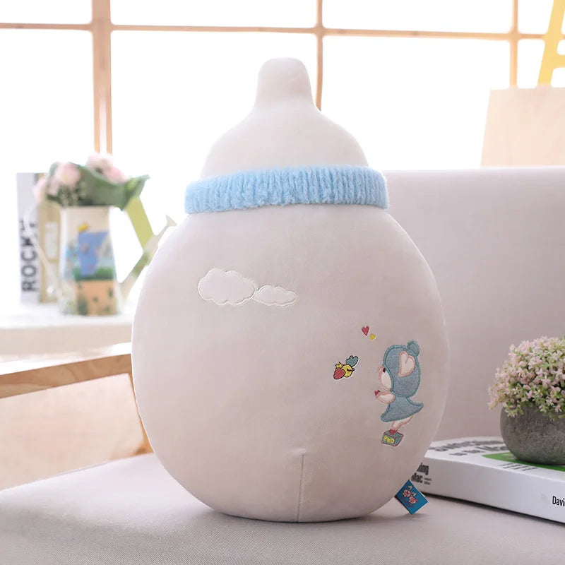 Plush Feeding Bottle Pillow Toy – Kawaii Baby Soother Novelty Gift
