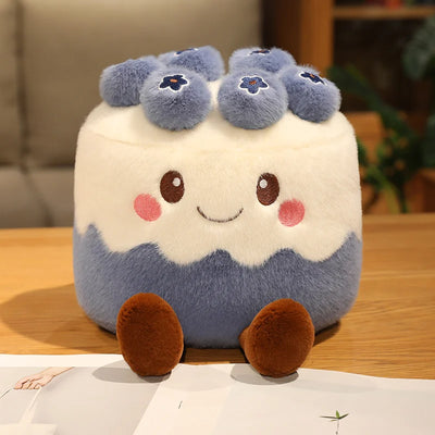 Kawaii Fruit Cake Plush Pillow | Stuffed Cake Slice Toy, 8x12\" | 20x30 cm