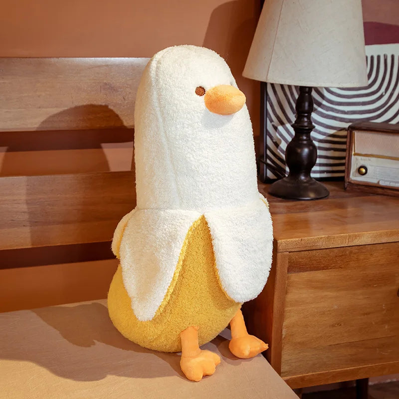 Pato de Pluche Fuzzy Banana, Dos Colores, 20" | 50 centímetros