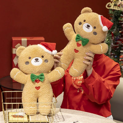 Gran Peluche de Galleta de Jengibre con Bastón de Caramelo, 17-24" | 42-60 centímetros