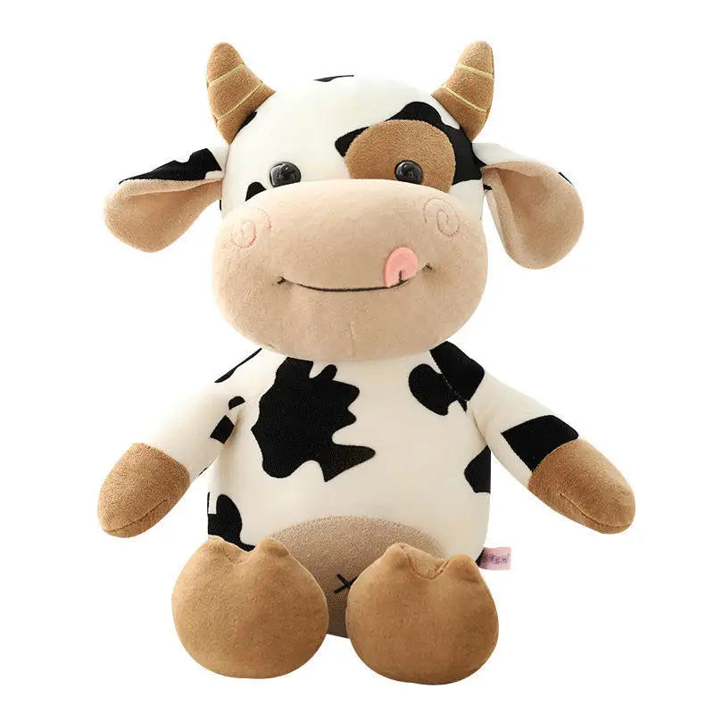 Sitting Dairy Cow Stuffed Animal, 10" | 26 cm