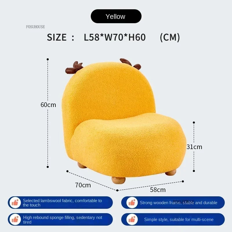 Silla de Lectura Infantil Inspirada en Ciervos – Cinco Colores