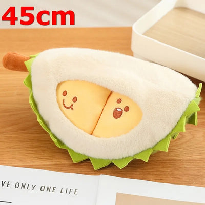 Tearable Durian Plushie | Detachable Stress-Relief Stuffed Fruit Toy