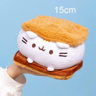 Plushie Cat Marshmallow S'more Plushie, 6-9" | 15-22 cm