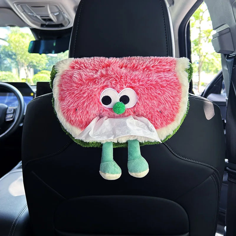 Watermelon Car Headrest & Lumbar Support Pillow – Cartoon Kawaii