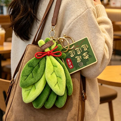 Pomelo Lucky Leaf Plush Pendant | Kawaii New Year Decorative Charm