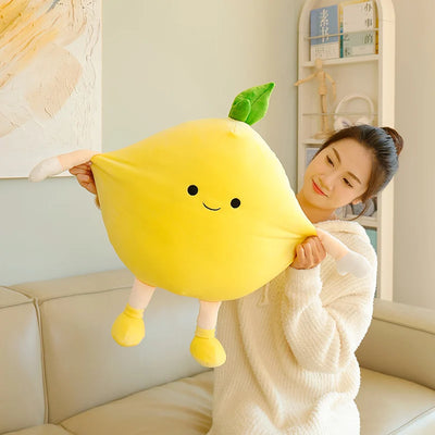 Squishy Citrus Plush Pillows – Lemon, Orange & Grapefruit, 16-20" | 40-50 cm