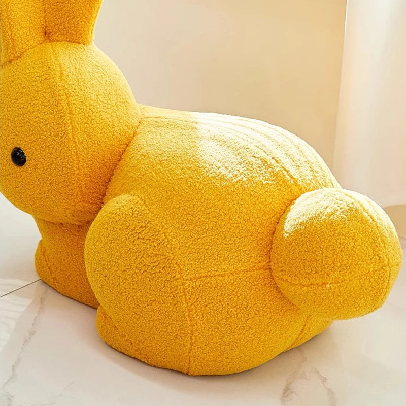 Nordic Rabbit Low Stool | Kawaii Plastic Furniture for Kids & Décor