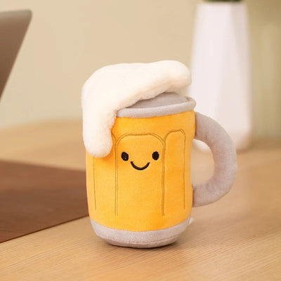 Kawaii Humanoid Drink Plush Toys | Beer Bottle, Can, Barrel & Glass Stuffed Set