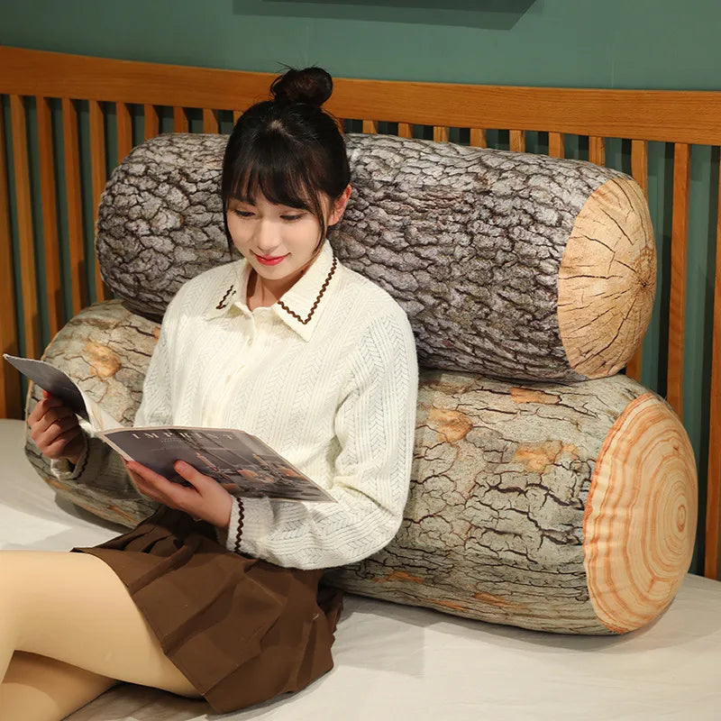 Peluches de tronco de madera realista, cuatro estilos, 20-28" | 50-70 centímetros