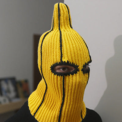 Banana Balaclava Knit Hat | Wearable Food Costume Headwear