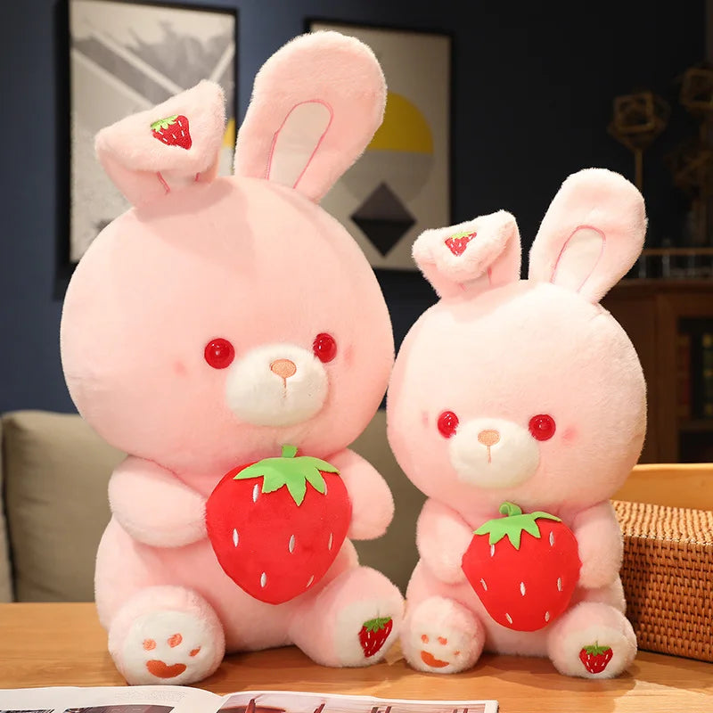 Strawberry Bunny Plushie, 11-16" | 27-40 cm