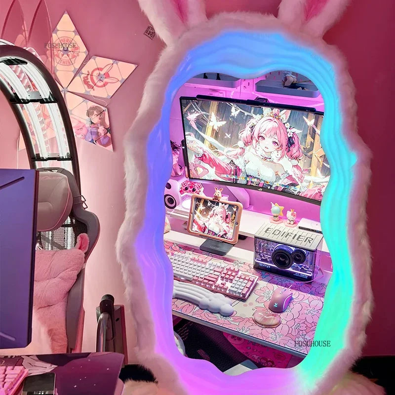 Riesen LED Hasen Spiegel | 93" x 53" (237 x 134 cm) | Ultra-HD-Glas 🐰✨