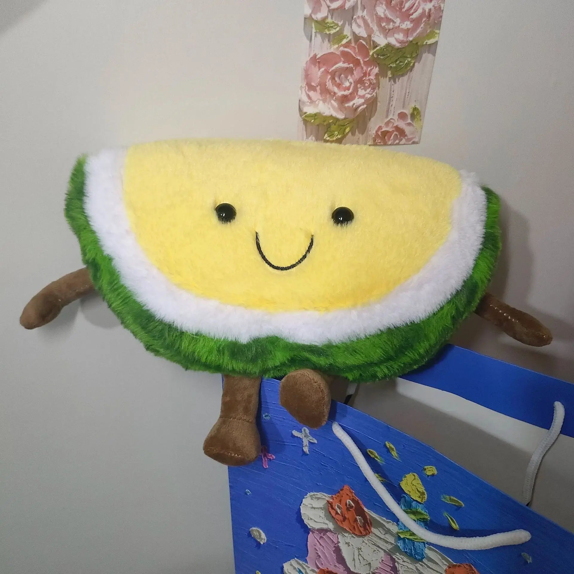 Jouet en peluche en forme de quartier de pastèque cartoon, 11-16" | 28-40 cm