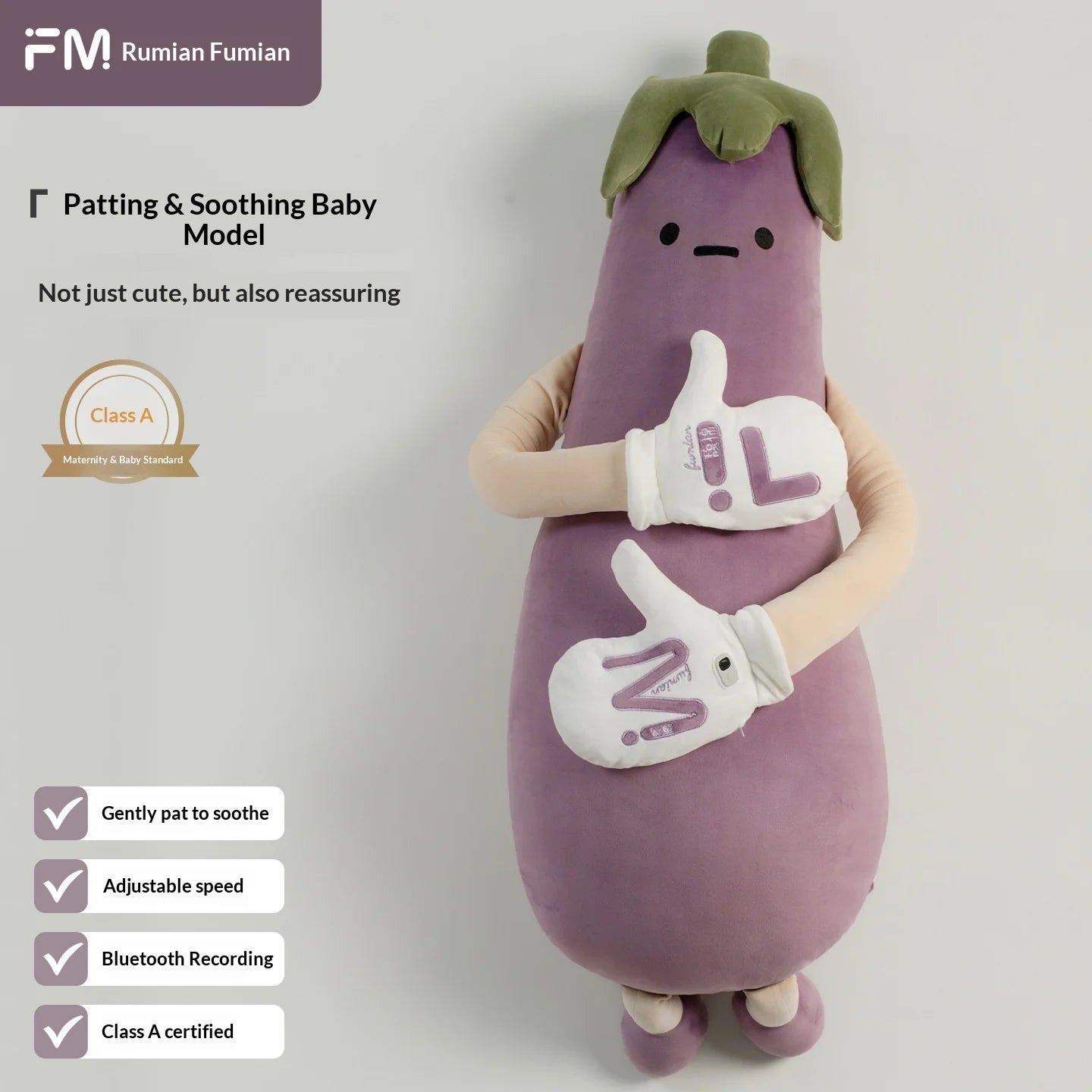 Eggplant King Adjustable Sleep Pillow – Soft Soothing Bed Pillow