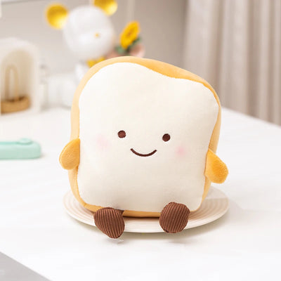Breakfast Food Plush Doll Set – Kawaii Egg Toast & Bread Cartoon Toys
