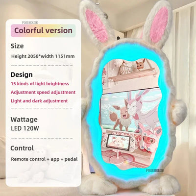 Giant LED Bunny Mirror | 93" x 53" (237 x 134 cm) | Ultra-HD Glass 🐰✨