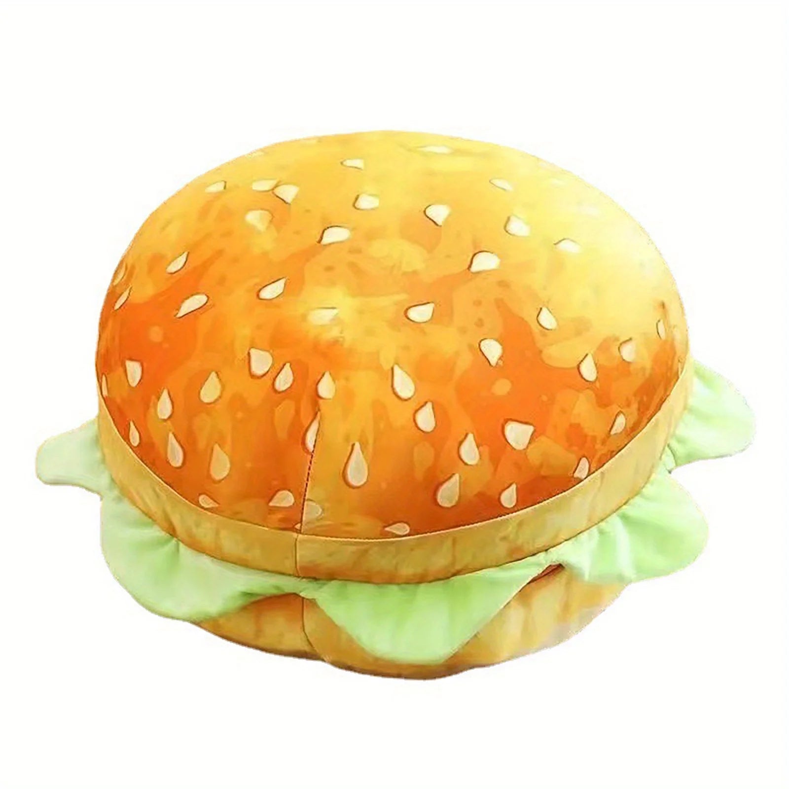 Realistic Burger Plush Pillow Cushion – Funny Prank Gift, 9" | 23 cm