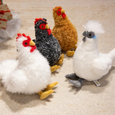 Realistic Chicken & Poultry Plush Collection – Hen, Silkie, Turkey & More