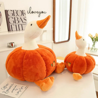 Ganso de peluche dentro de una calabaza, 10-20" | 25-50 centímetros