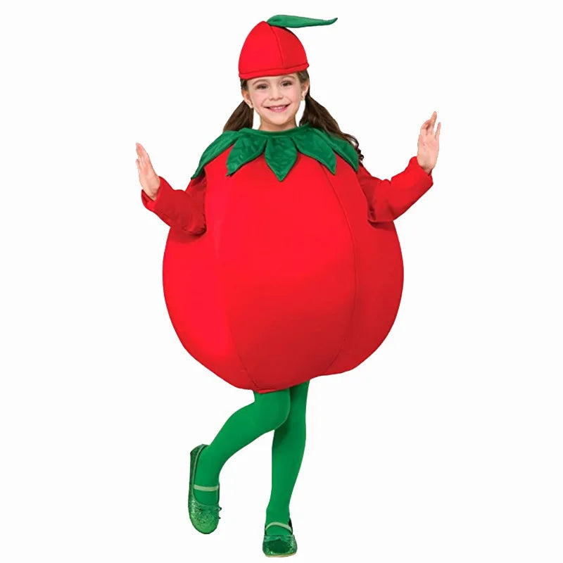 Tomato Costume for Kids – Fruits & Veggies Halloween Cosplay Set