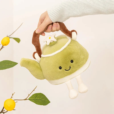 Kawaii Hot Pot & Tea Pot Plush Toys | Stuffed Kitchen Simulation Dolls