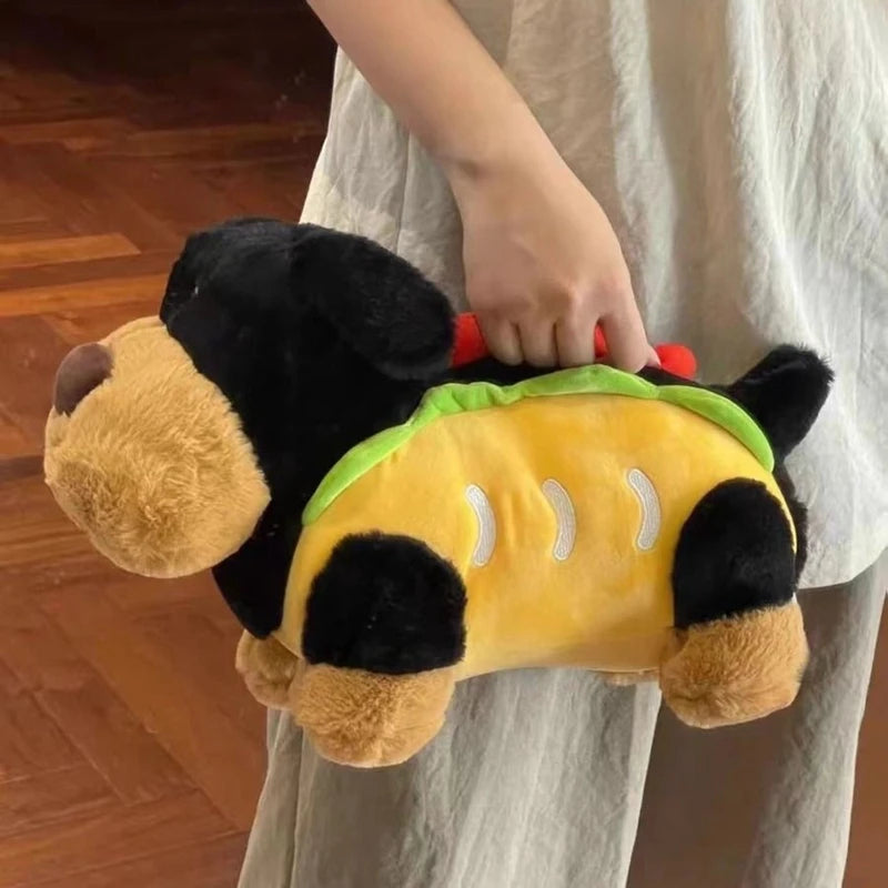 Cane di peluche come un hot dog, 12-22" | 30-55 centimetri