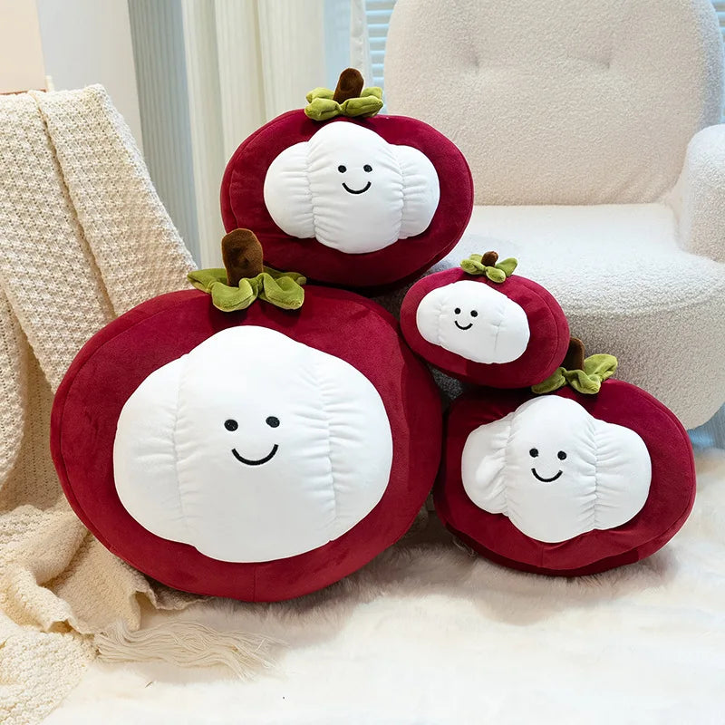 Mangosteen Plush Toy – Soft Stuffed Fruit Decoration