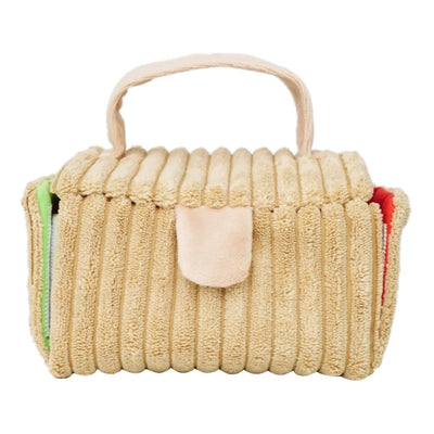 Juguete de olfateo para perros en forma de cesta de picnic de peluche, 7" | 17 centímetros