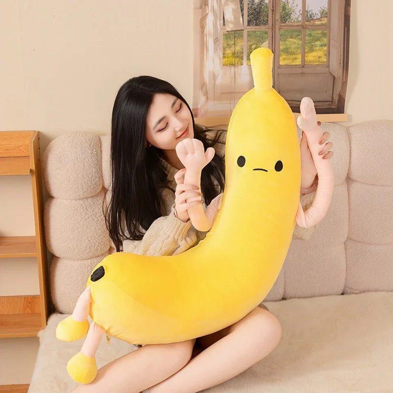 Banana or Eggplant Soothing Plush Pillow – Bedroom Home Decoration