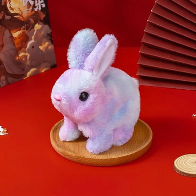 Tie-Dye Electric Bunny Plushie, 4" | 10 cm