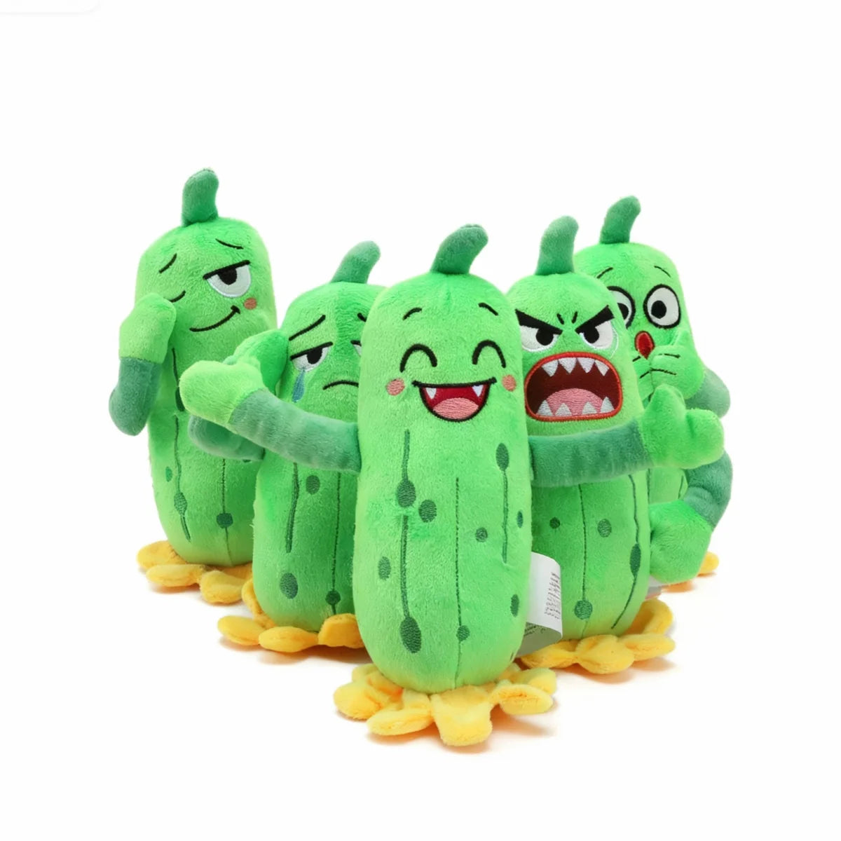 Emotional Cucumber Plushie – 5 Hilarious Expressions, 8" | 20 cm