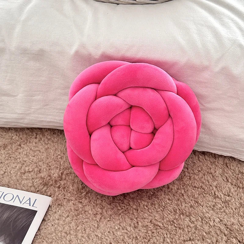 Rose Knot Plushie Throw Pillow, Seven Colors, 7-11" | 17-28 cm 🌹