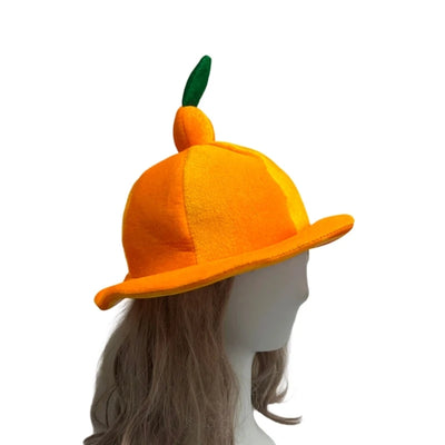 Tangerine Citrus Knit Hat | Kawaii Fruit Costume Cap