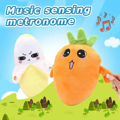 Musical Banana Induction Plush Toy – Interactive Rhythm Learning Fruit Doll
