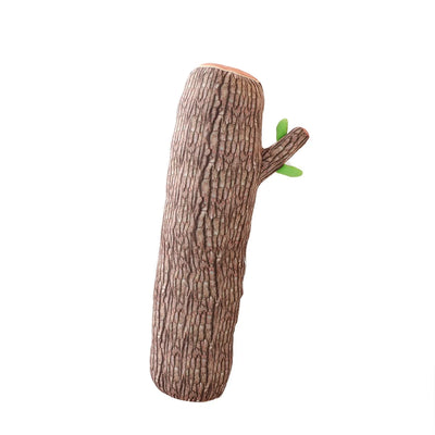 Plushie Realistico Ceppo d'Albero Plushie, Due Colori, 18-33" | 45-85 centimetri